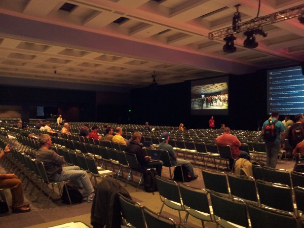 At the conference centre