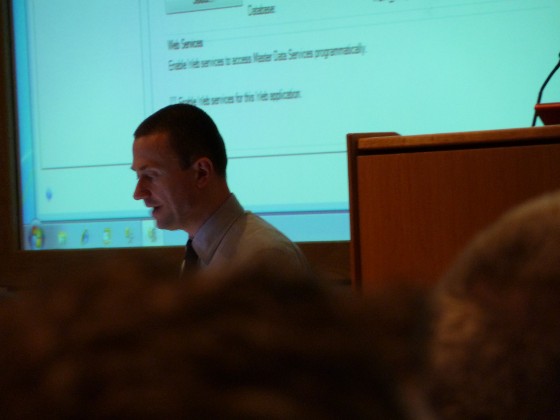 Rafal Lukawiecki presenting the Microsoft Business Intelligence Seminar