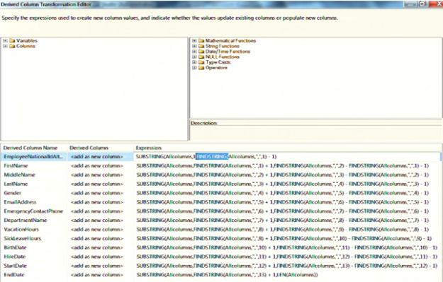 Derived Transformation Editor
